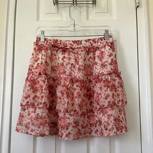 Allegra K Floral Mini Skirt